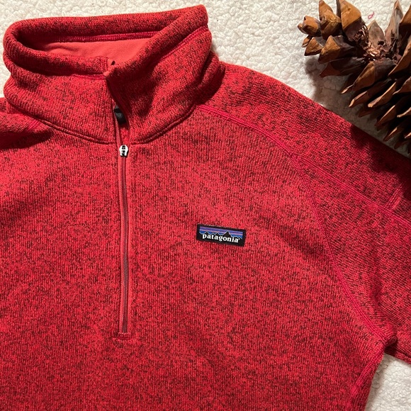 Patagonia 1/4 zip Better Sweater in Red - Picture 10 of 12